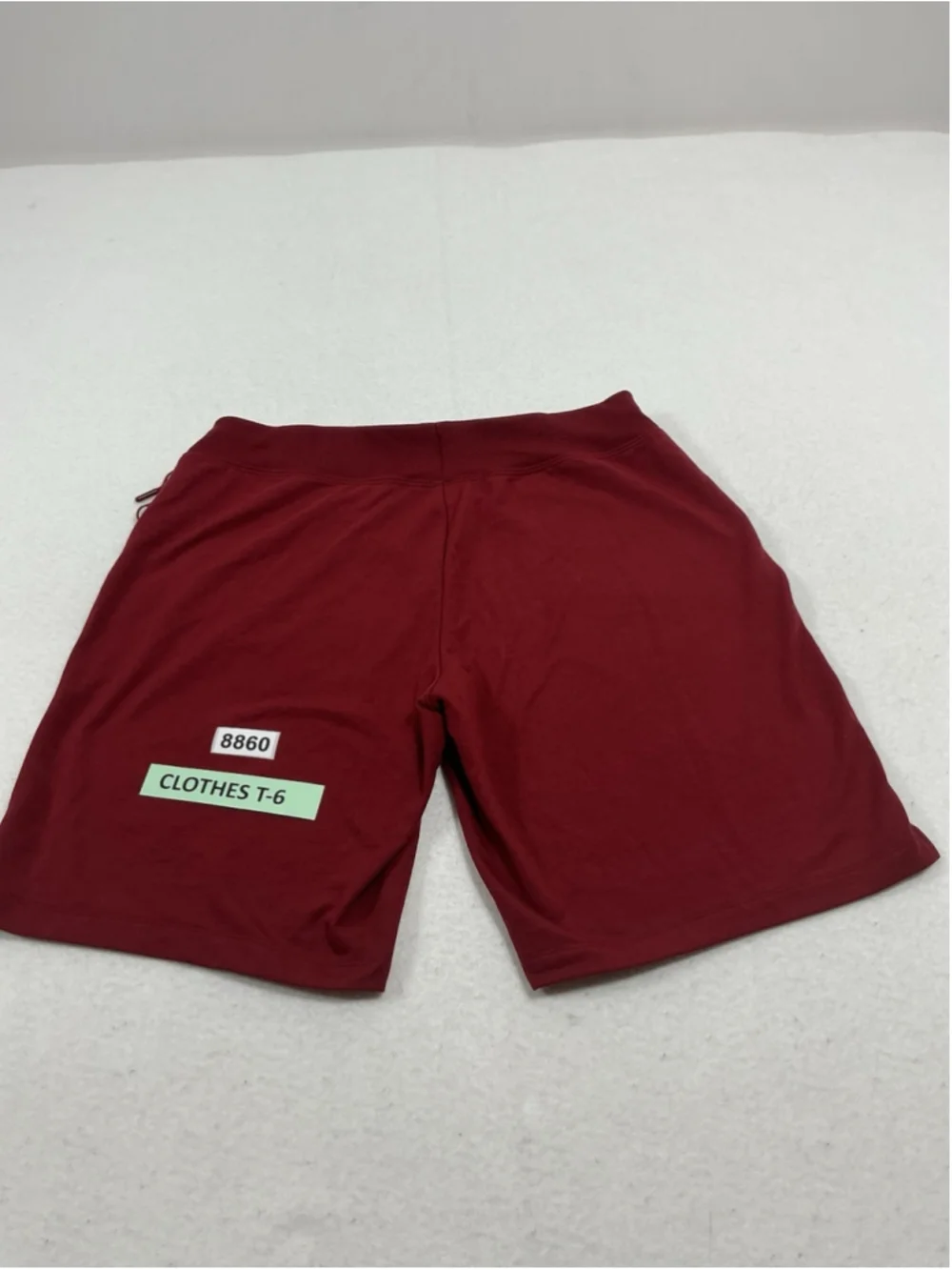 Womans Athletic Works Gym Shorts Medium Maroon Pull On Drawstring